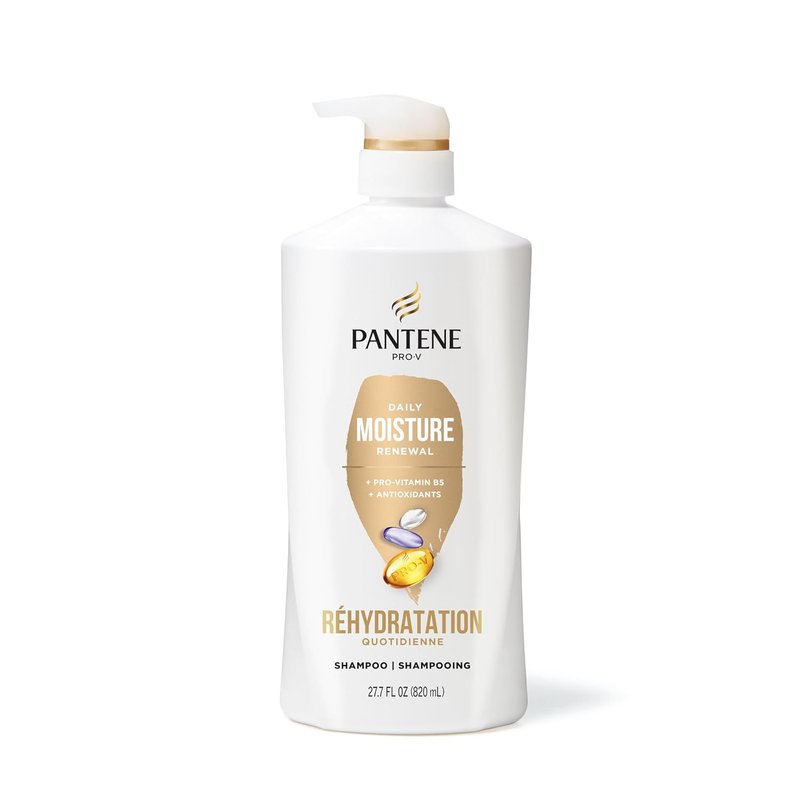 Pantene Daily Moisture Renewal Shampoo & Conditioner Set - Pro-V Nutrients for Hydration & Softness | 52.8 Oz Total + Miracle Rescue Shot (0.5 Oz)