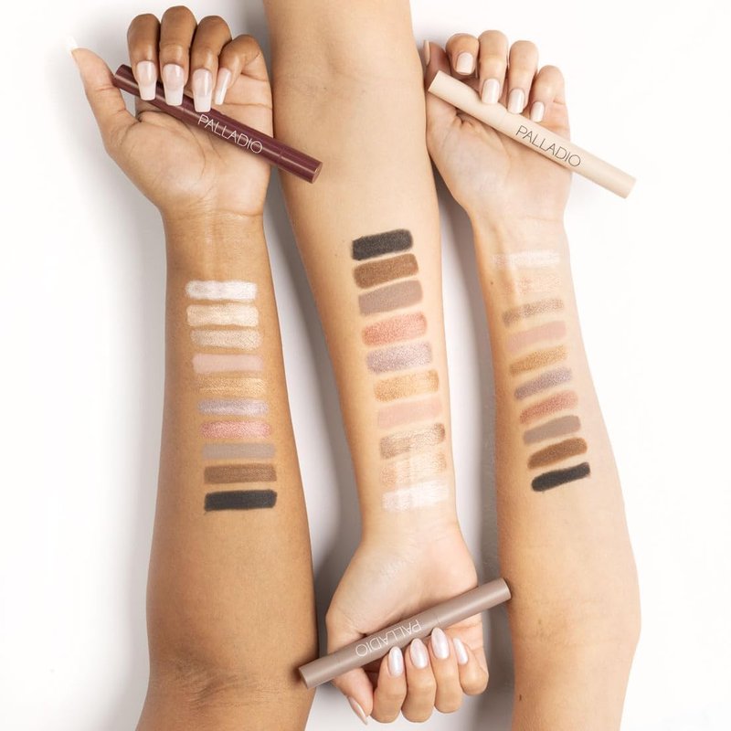 Palladio Waterproof Eyeshadow Stick - Long Lasting, Smudge-Free Formula | Matte Rose Shade with Blending Sponge