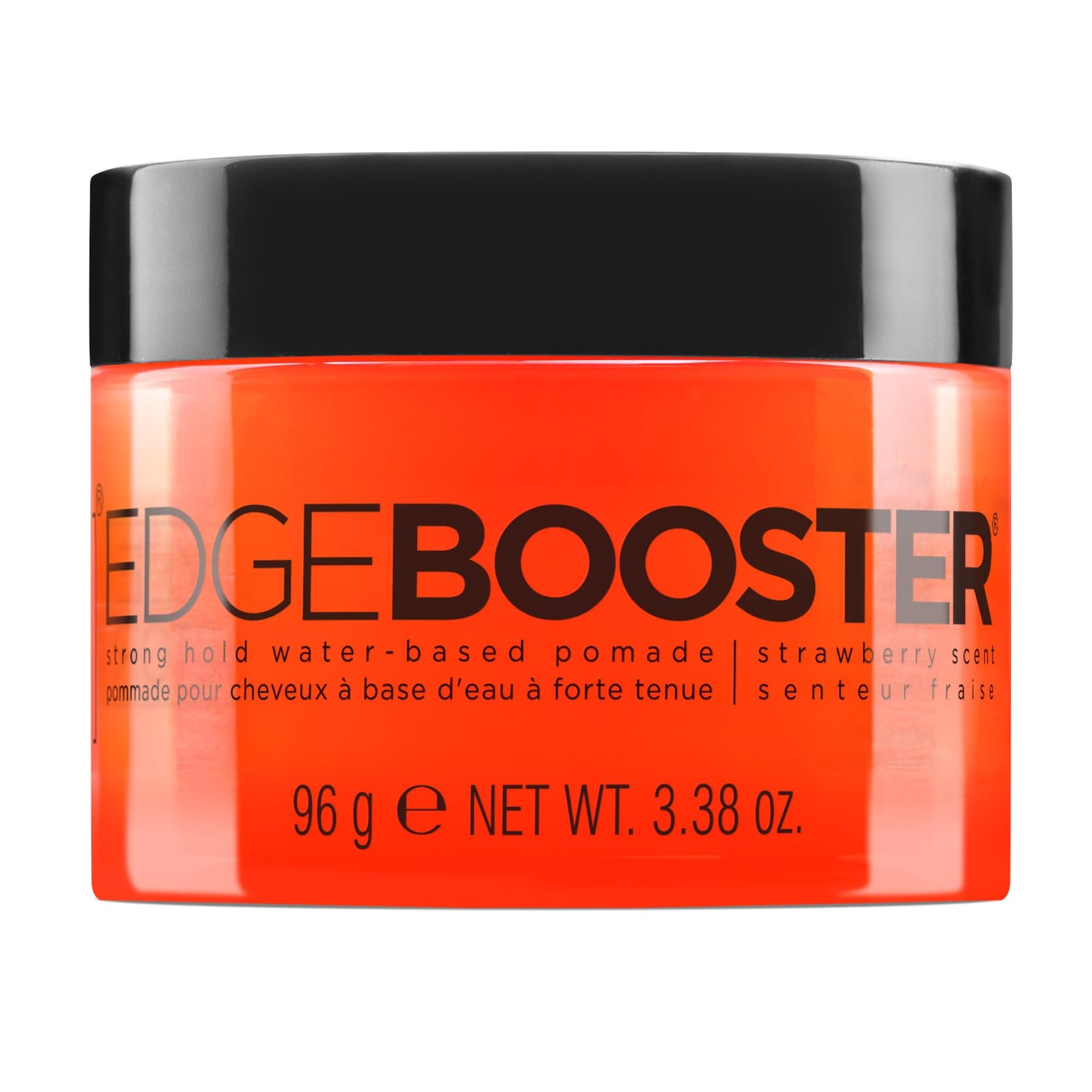 Style Factor Edge Booster Strong Hold Water-Based Pomade | Formulated with Argan Oil for Moisture & High Shine | Long Lasting Edge Control Gel | Strawberry, 3.38 oz