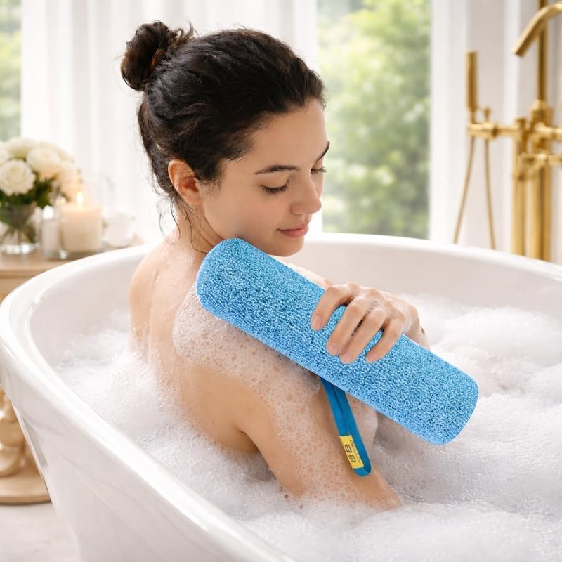 Back Scrubber for Shower - Beautiful Bod Patented 13-Inch Exfoliating Loofah with Built-in Handle, Easily Reaches Entire Back, Full Body Shower Scrubber for Back Washing, Exfoliation & Skin Smoothing