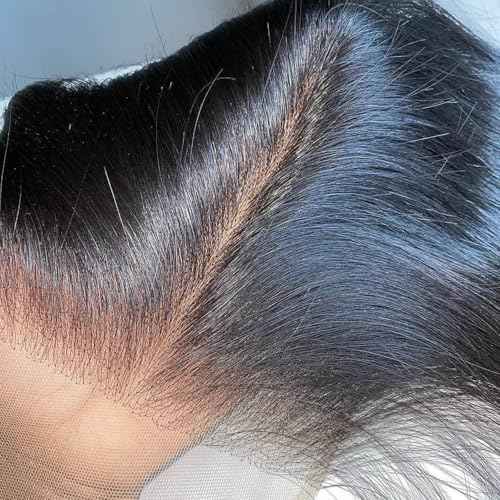 5x5 Skinlike Real HD Lace Closure Only Straight Ultra Thin Invisible Lace Virgin Human Hair Closure Pre Plucked Natural Hairline Sew In Closure Piece 20 Inch Natural Black