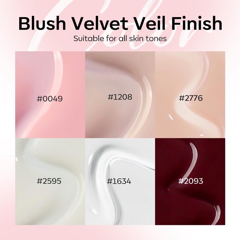 modelones Gel Nail Polish Set -6 Colors Nude Pink White Gel Polish Kit Skin Tones Brown Milky White French Jelly Nail Gel Polish Nail Art Salon DIY Gift with Pearl Stickers & Nail Dotting-Liner Brush