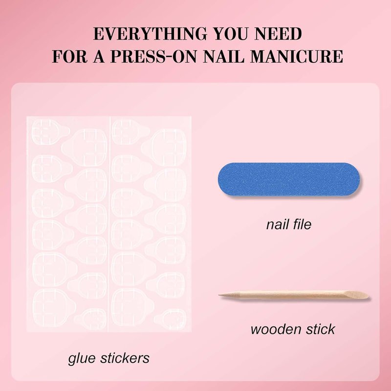 Bright Purple Press On Nails - Short Square Solid Color | 24 Pcs Glossy Full Cover Artificial Nails for Women
