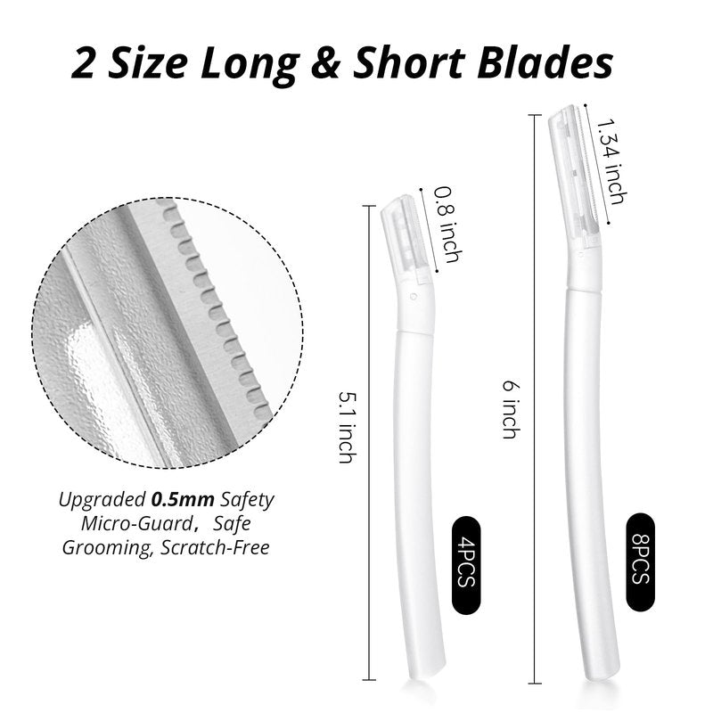 Mistfree Dermaplane Razor for Women Face, 10PCS Eyebrow Razors, Dermaplaning Tool with Storage Case, Professional Face Razors for Peach Fuzz Removal, Eyebrow Shaping, Smooth Skin & Gentle Exfoliation