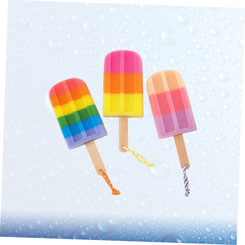 3pcs Bath Flower for Infants Elastic Hair Ties Bathing Accessories Body Shower Sponge Shower Sponge for Body Loofah Popsicle Ice Cream Wooden Shower Head Child Brush
