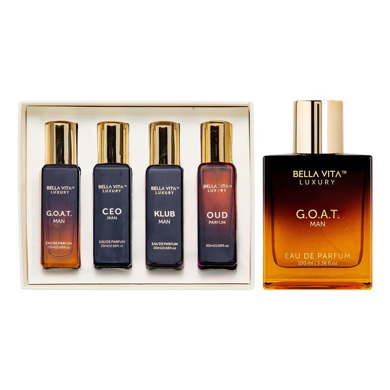 **Luxury Men's Gift Set - G.O.A.T. Man Perfume with Bergamot, Lavender & Patchouli | Long-Lasting Cologne**