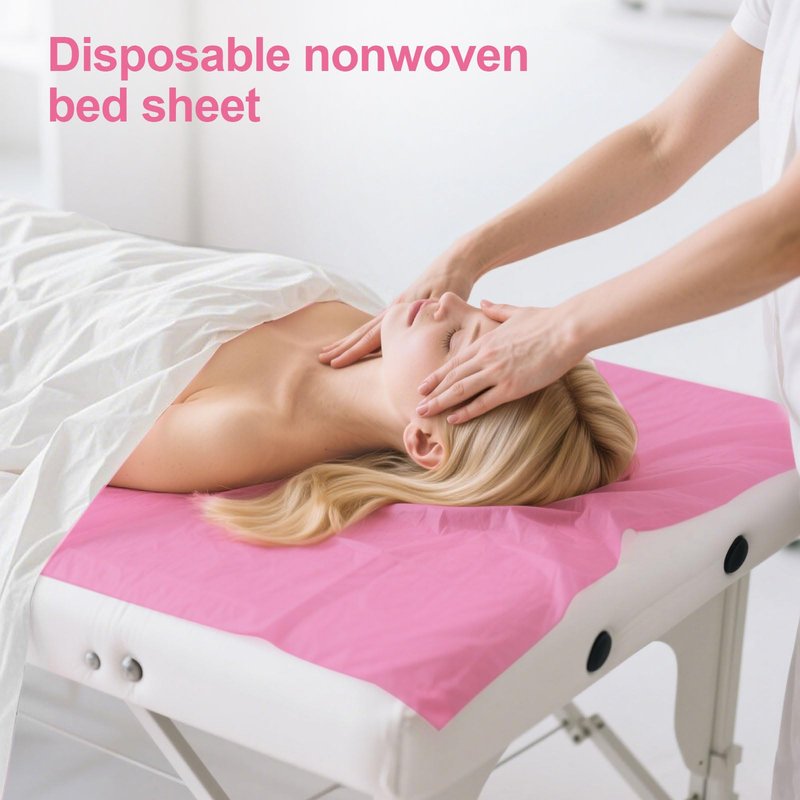 200 Piece Disposable Massage Table Sheets 31" x 71" - Non-Woven Fabric Bed Covers for Spa, Massage, Beauty & Tattoos - Breathable, Hygienic (Pink)