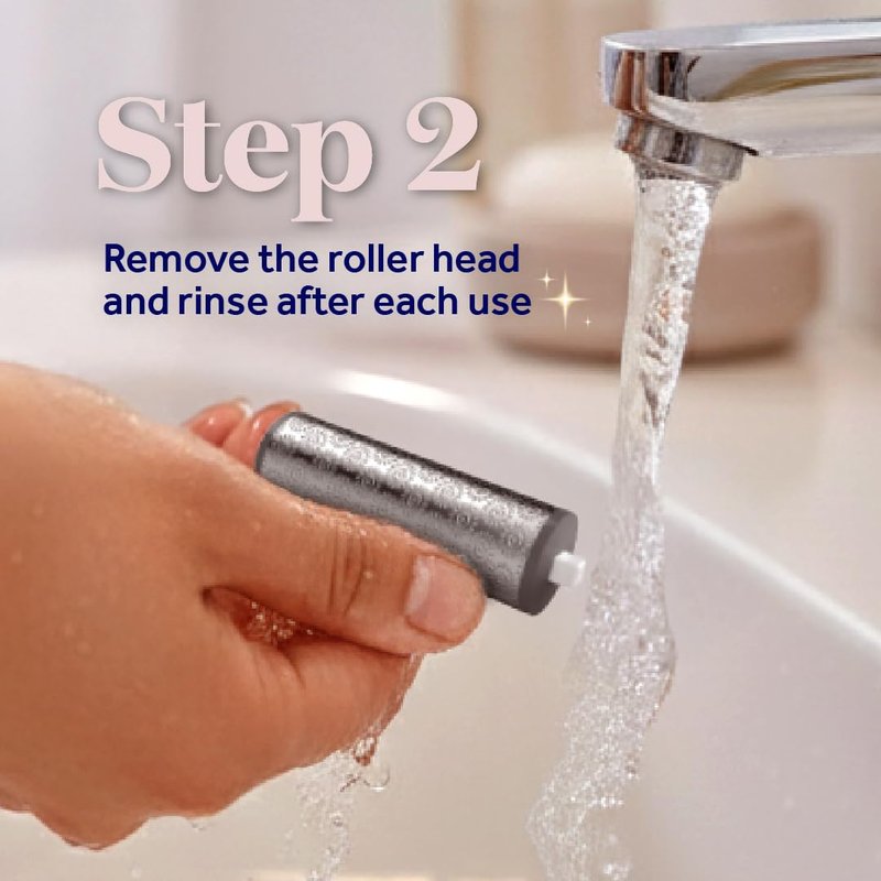 Dr. Scholl’s NanoTech Roller Replacement Heads for Pedi Perfect Pro Electronic Foot File - Mixed Pack, 1x Ultra Coarse Removes Hard Skin, 1x Fine Coarse to Smooth and Polish, Use On Wet & Dry Feet