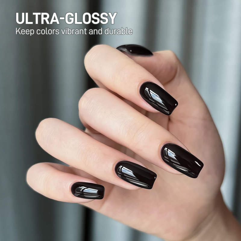 Glossy Gel Top Coat for Gel Nail Polish - 16ml No Wipe Clear Finish | High Gloss Varnish for Long-Lasting Nail Art