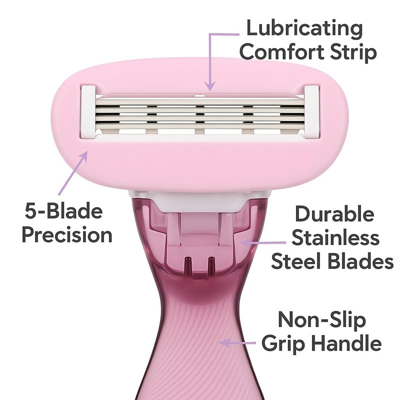 Bikini Razors Shaver For Sensitive Skin For Women Pubic Hair Lines Women's Disposable Under Arm Razors No Irritation Trimmer