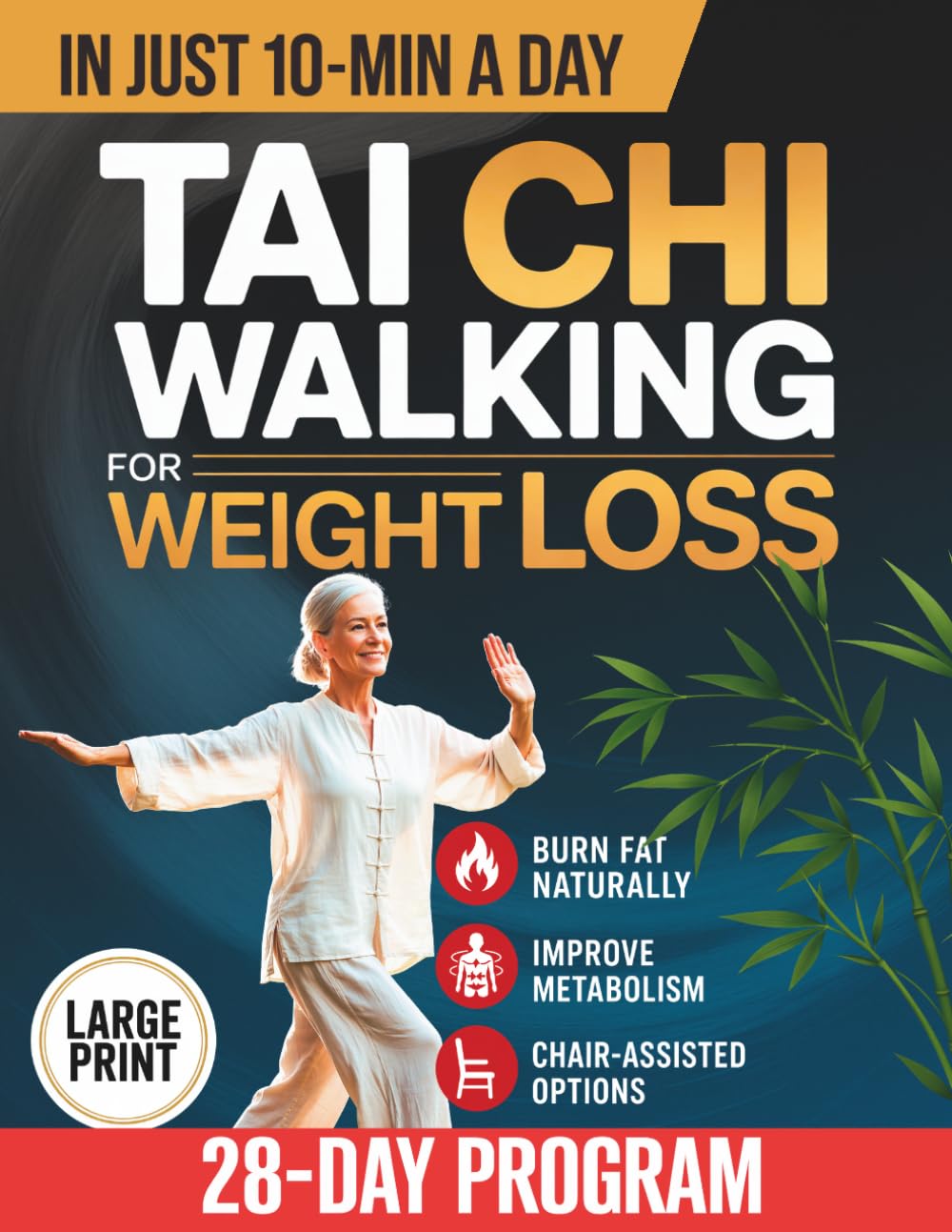 Tai Chi Walking Program for Weight Loss | Senior-Friendly 28-Day Chair-Assisted Plan for Joint-Safe Mobility and Balance Improvement