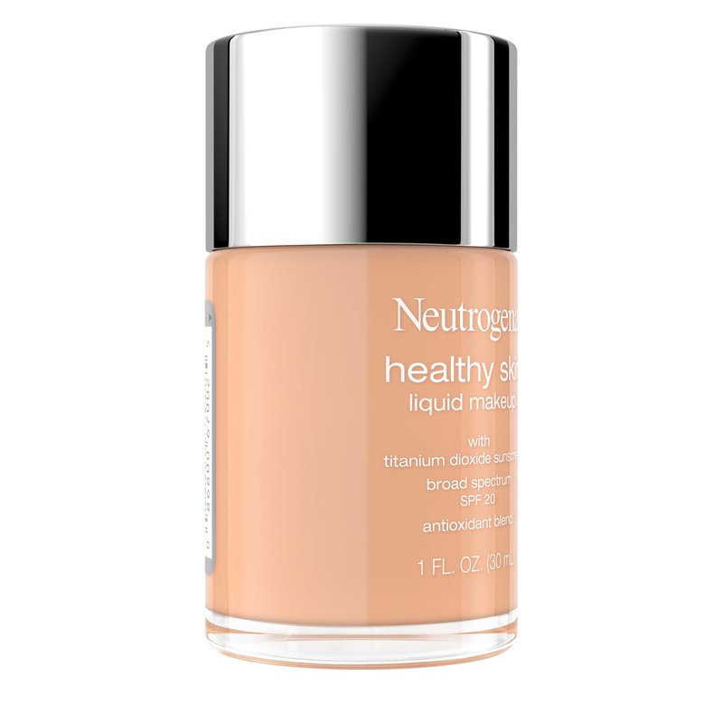 Neutrogena Healthy Skin Liquid Foundation Makeup with Broad Spectrum SPF 20 Sunscreen, Lightweight, Medium Coverage Makeup with Sunscreen and Pro-Vitamin B5, Natural Ivory 20, 1 fl. oz