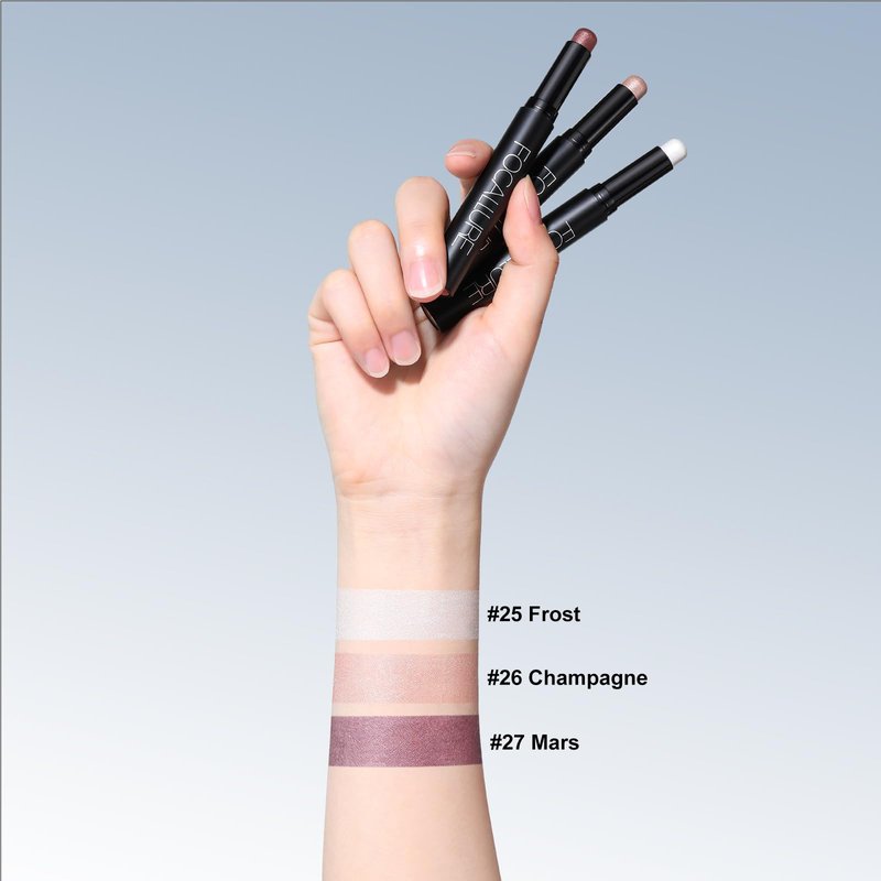 FOCALLURE 3 Pcs Cream Eyeshadow Stick,Shimmer Eyeshadow Pencil Crayon,High Pigmented Crease-proof Eye Shadow Brightener Sets,Long Lasting Eye Shadow Highlighter Stick Make up
