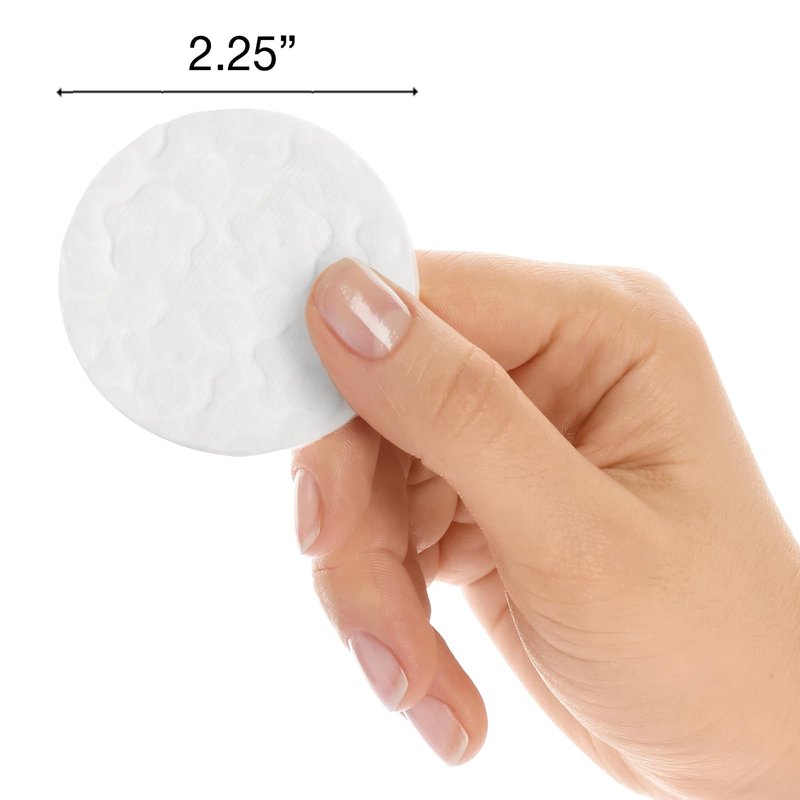 ForPro Professional Collection Premium Cotton Rounds, 100% Cotton, Non-Tearing, Lint-Free, for Cosmetic, Nail, and Personal Use, 2.25”, 600-Count (Pack of 6-100 Rounds)