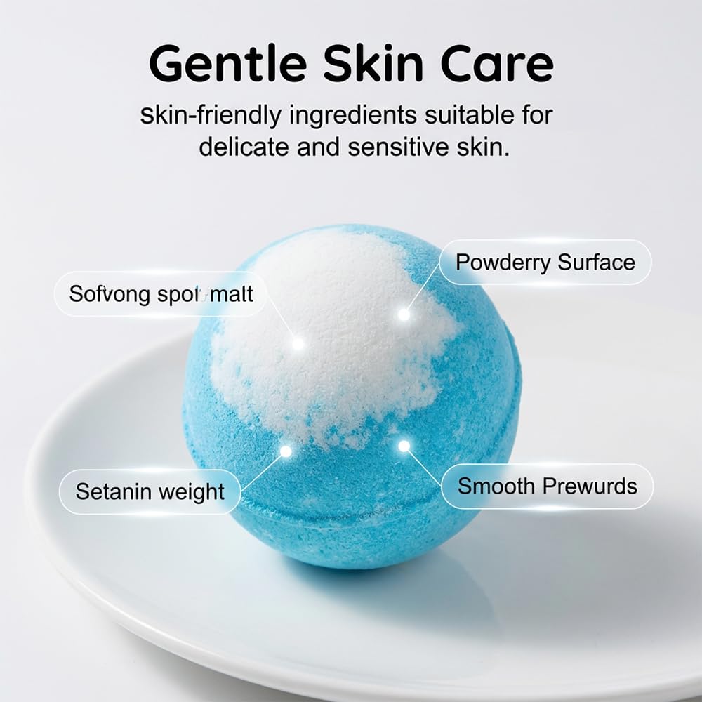 2026 New Ocean Toy Bath Salt Ball Sleeve Box Bath Bombs, Upgraded Bath Bombs with Surprise Inside, Easter Basket Stuffers Easter Egg Fillers (Sea Animal 12Pcs)