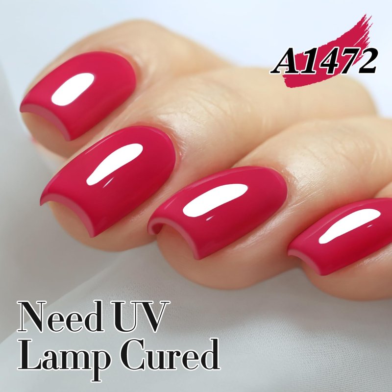 Double Rhythm 15ML Gel Nail Polish Pure Sheer Same Color Same Bottle Soak Off Gel Polish Art Manicure Salon DIY at Home for Women (Red Pink-A1472)