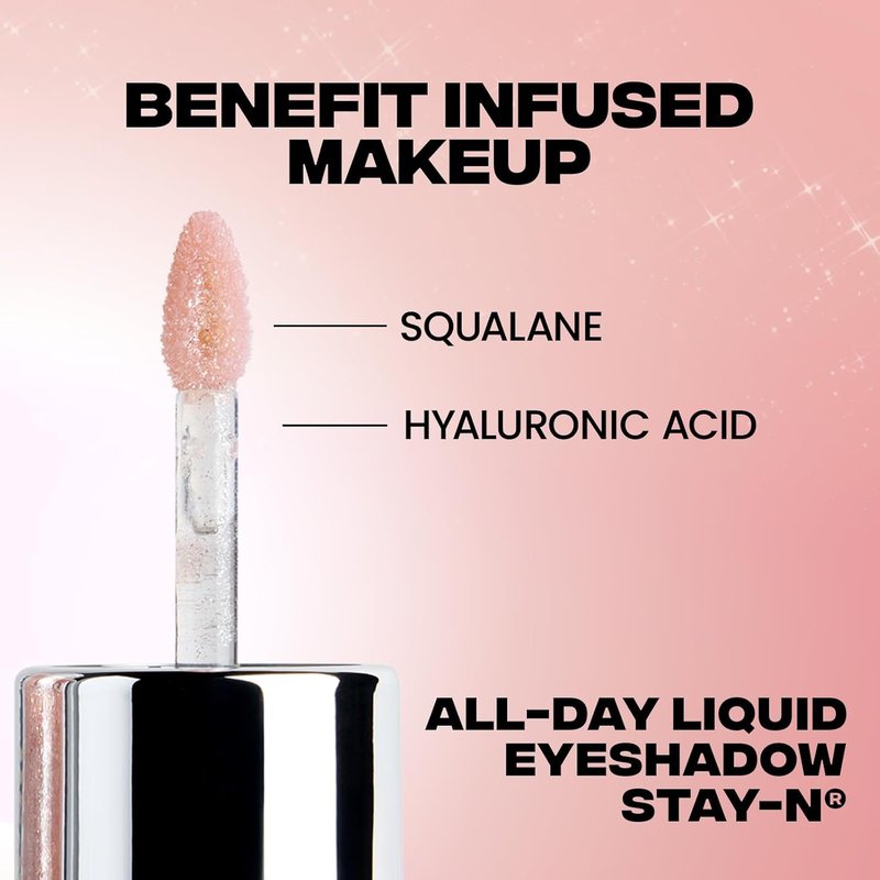 Liquid Eyeshadow - STAY-N Longwear Eye Makeup | Buildable Highly Pigmented Cream in Matte & Shimmer Finishes, Candy Dipp’d