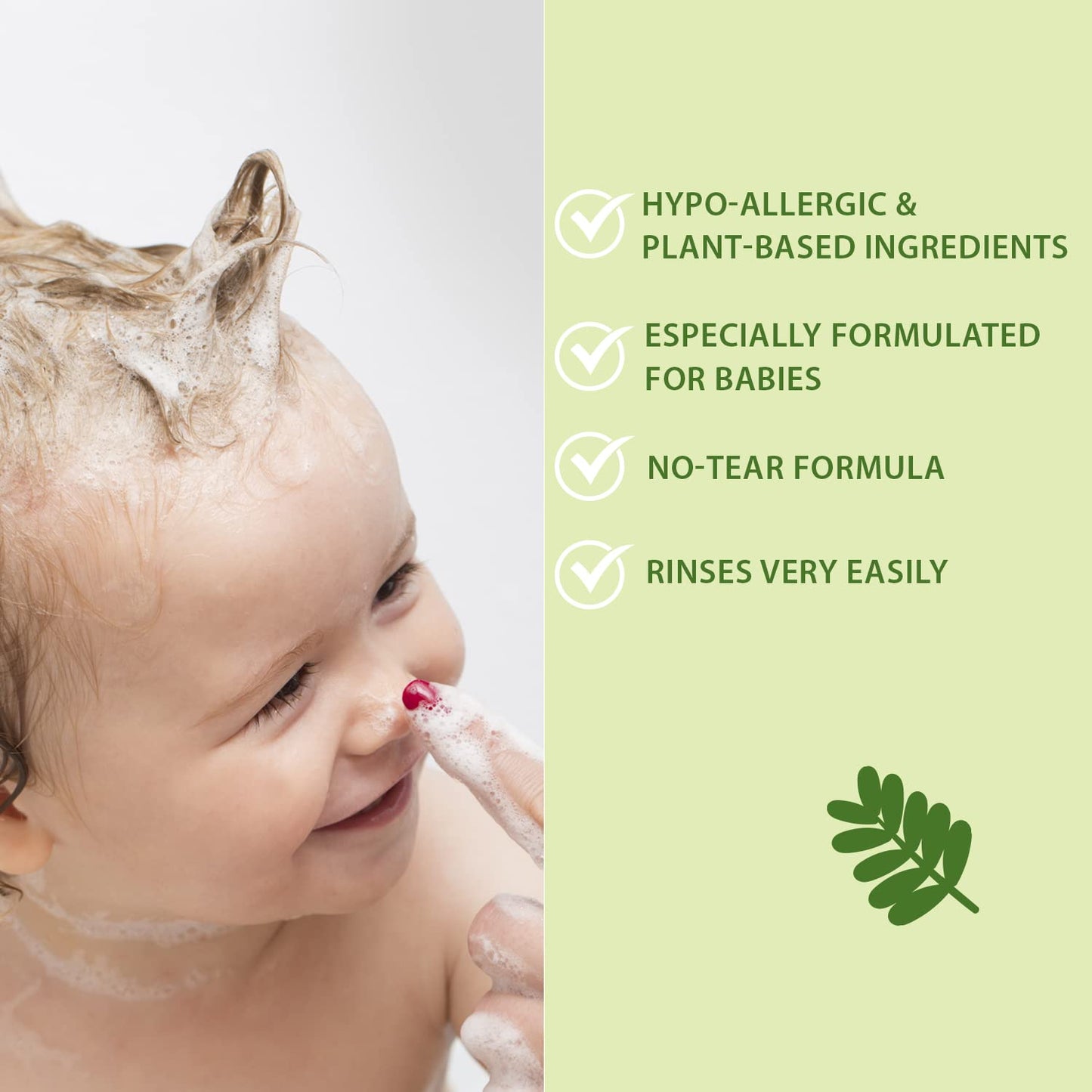 WBM Care 3-in-1 Baby Shampoo, Body Wash & Conditioner (10 oz, Pack of 2) offers a gentle, nourishing formula for baby’s hair and skin, Tear-free and hypoallergenic