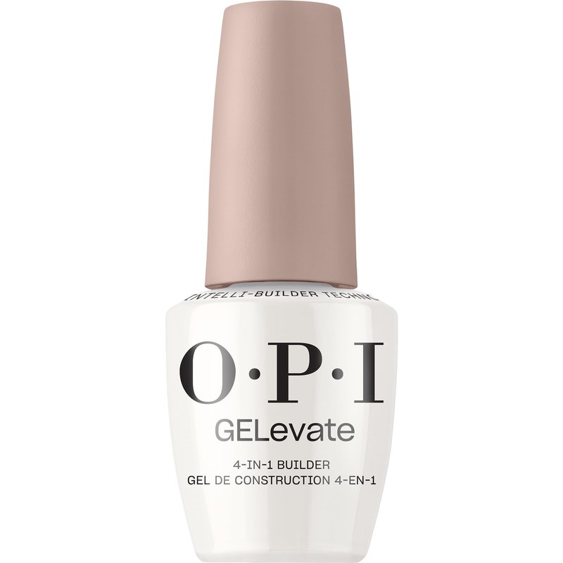 OPI GELevate 4-in-1 Nail Builder Gel | Blank Canvas, Soft White Color with Shimmer Finish | UV Cure Gel Builder Nail Polish | Vegan | 15 ML