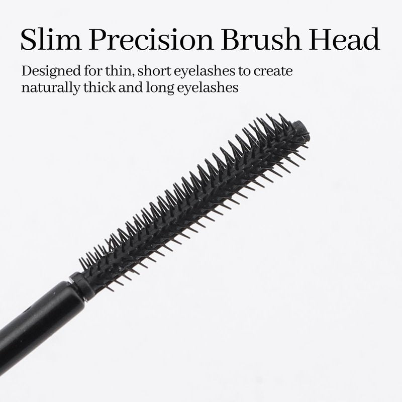 Erinde Tubing Mascara for Older Women 60 Plus, Lengthening & Volumizing for Thinning Lashes - Smudge-Proof, Flake-Free Black - Slim Micro-Brush for Hooded Eyes & Warm Water Removal