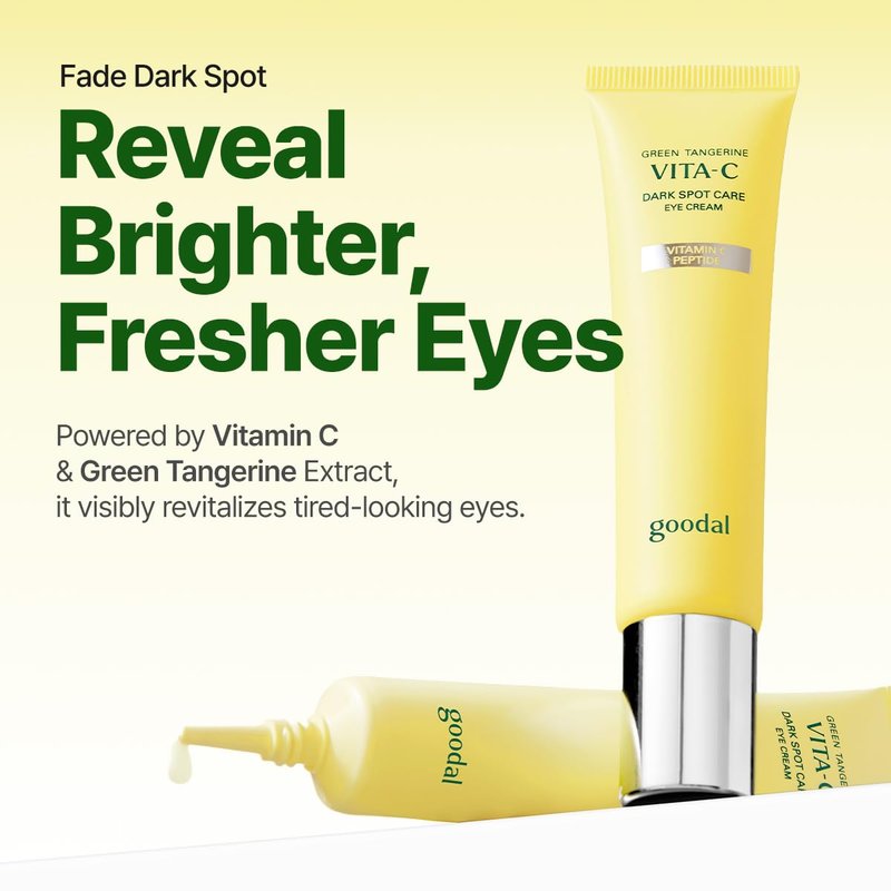 Goodal Green Tangerine Vitamin C Eye Cream - Dark Circle Relief & Anti-Aging Treatment | 30ml
