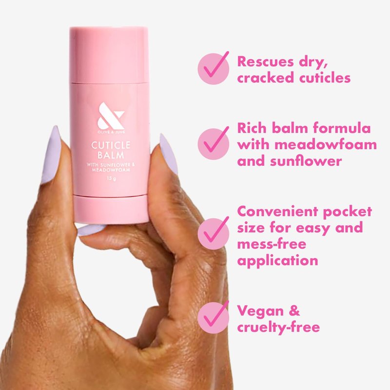 Cuticle Hydration Set - Mini Serum & Nourishing Balm | Vegan, Cruelty-Free Nail Care Duo with Hyaluronic Acid & Meadowfoam | Fragrance-Free, Dermatologist-Tested
