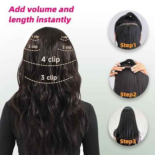 7Pcs Clip in Hair Extensions Real Human Hair, 20 Inch 110g P18/22 Ash Blonde Highlights Golden Blonde Soft Real Human Hair Extensions Clip ins, Double Weft Hair Extensions Real Human Hair for Women