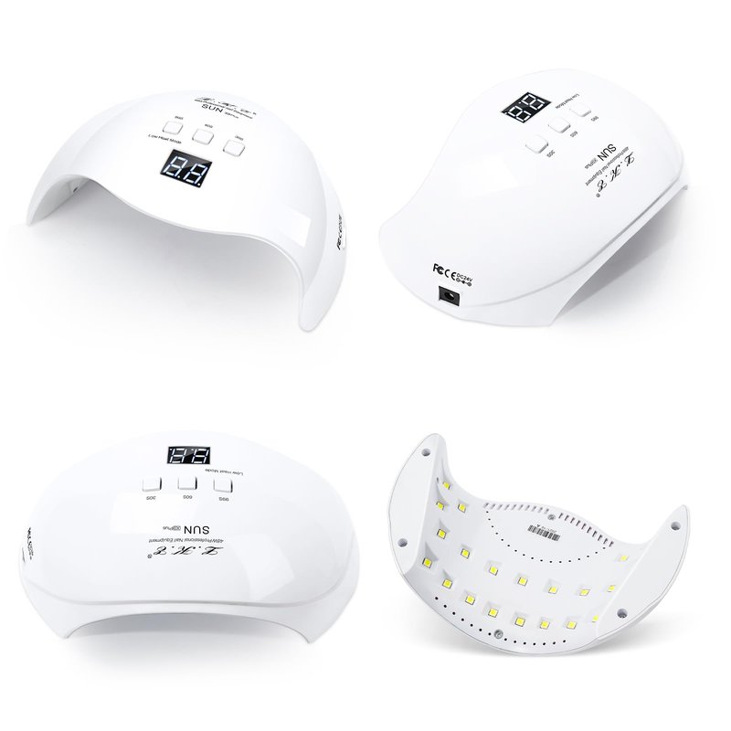 Gel UV LED Nail Polish Lamp, LKE Nail Dryer 40W LED Light with 3 Timers Professional for Nail Art Tools Accessories White