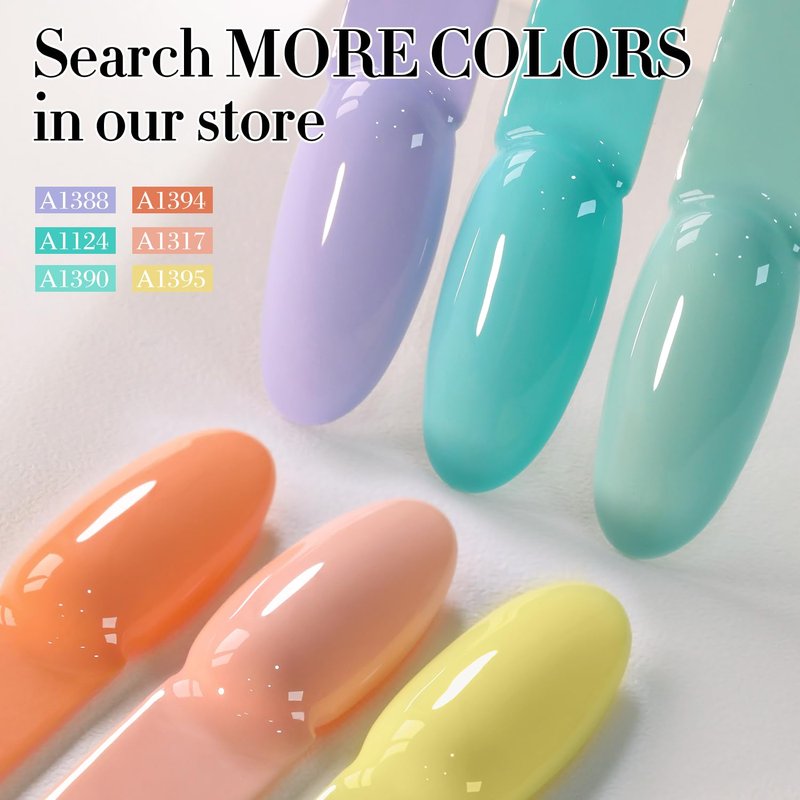 Gel Nail Polish - Double Rhythm 15ML Light Blue Soak Off for DIY Manicure | Art Salon Quality