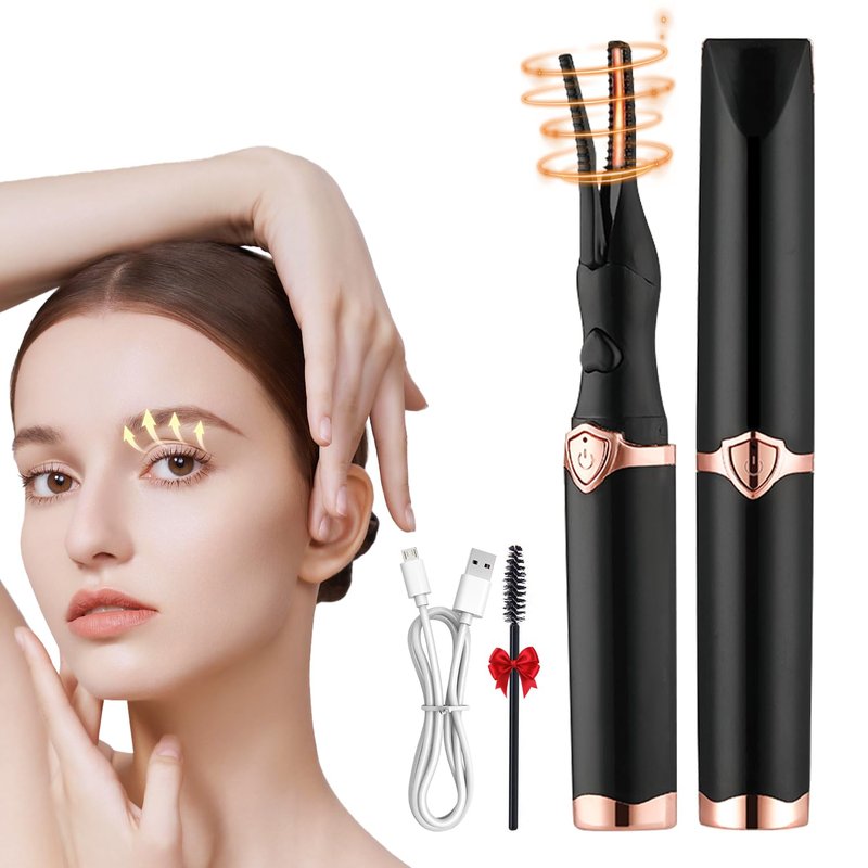 2026 Upgraded Heated Eyelash Curler - 2-in-1 Electric Lash Curler - 3 Temperature Modes/8s Quick Heat/USB Rechargeable Mini Electric Eyelash Curler-Natural Curling 24H Long-Lasting Curl