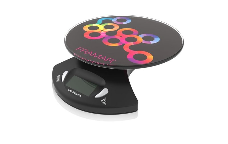 FRAMAR Hair Color Scale - Digital Salon Scale for Accurate Hair Color Mixing | Easy to Clean, Elegant Black