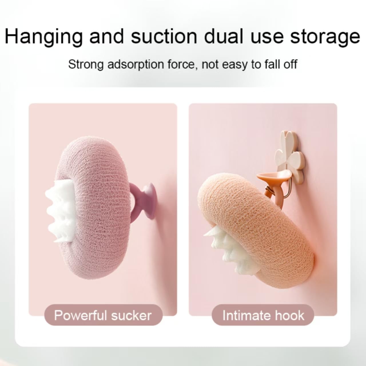 Soft Sunflower Bath Ball with Suction Cup Hook, 3D Textured Mesh Exfoliating Bath Sponge Cleaning Brush for Deep Cleansing,Alternative for Shower and Bath