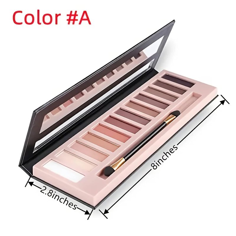 Skiennix 12-Color Smoky Eyeshadow Palette - Natural Matte & Shimmer Pigments for Stunning Looks