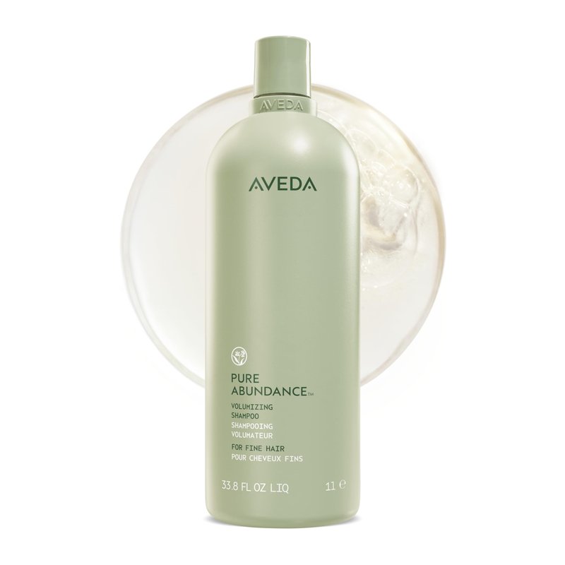Aveda Pure Abundance Volumizing Shampoo | Shampoo For Fine Hair | Removes Product Build-Up And Excess Oil | Vegan | Liter Size | 33.8 Fl Oz