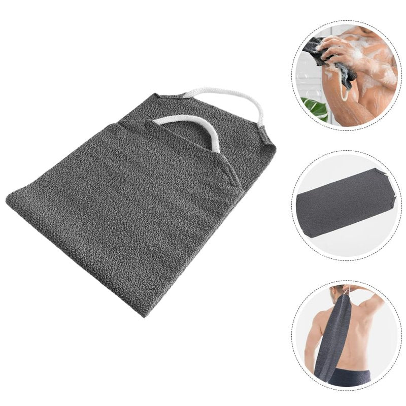 Frosted Bath Towel Portable Exfoliating Back Scrubber Shower Cloth for Deep Skin Cleansing and Smooth Skin 17.71X7.87In