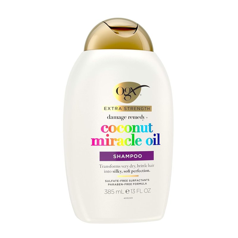 OGX Extra Strength Shampoo - Damage Remedy + Coconut Miracle Oil for Dry, Frizzy Hair | 13 Fl Oz
