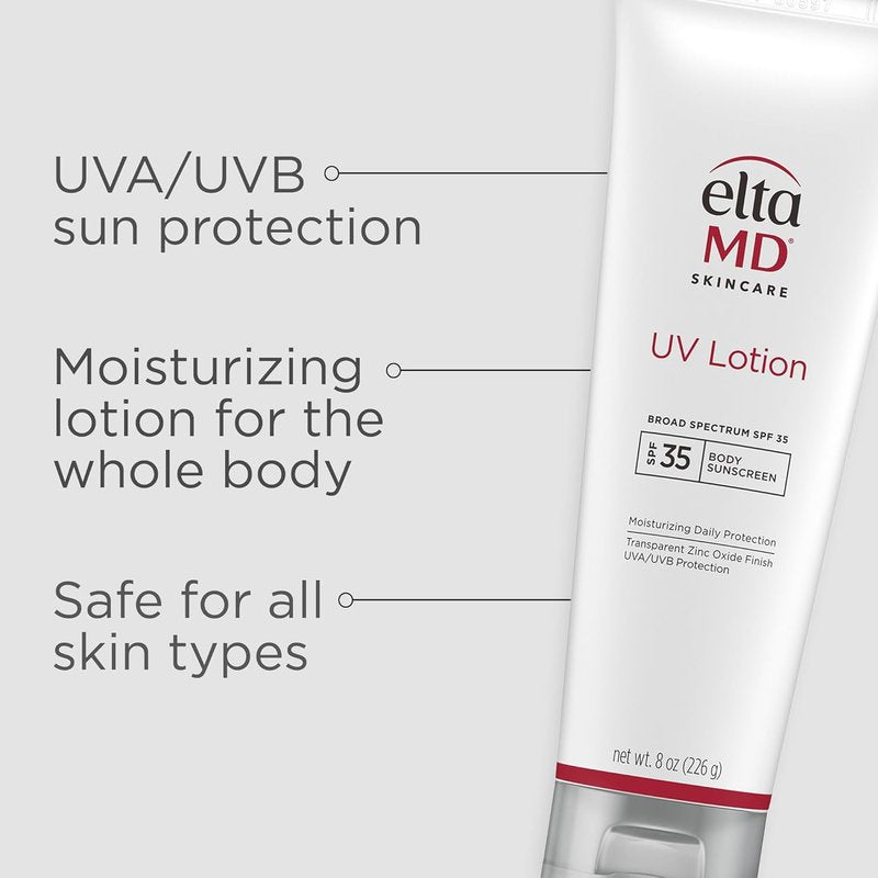 EltaMD UV Lotion SPF 30+ | Mineral Sunscreen Moisturizer for Face & Body - Non-Greasy, Fragrance-Free, Sensitive Skin