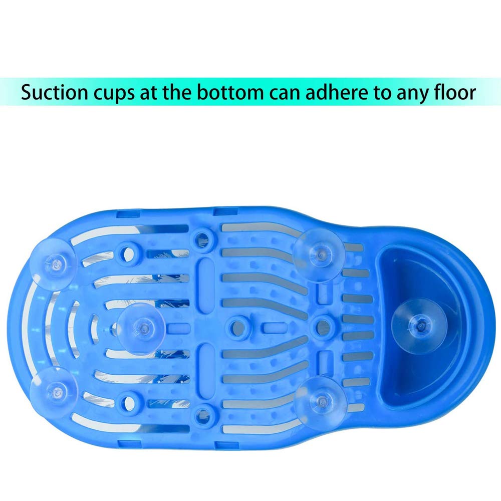 LUITON 2 Pack Foot Scrubber Massager Scrub Feet Cleaner Washer Brush for Shower Spa Massage Floor Slipper for Exfoliating Cleaning Foot