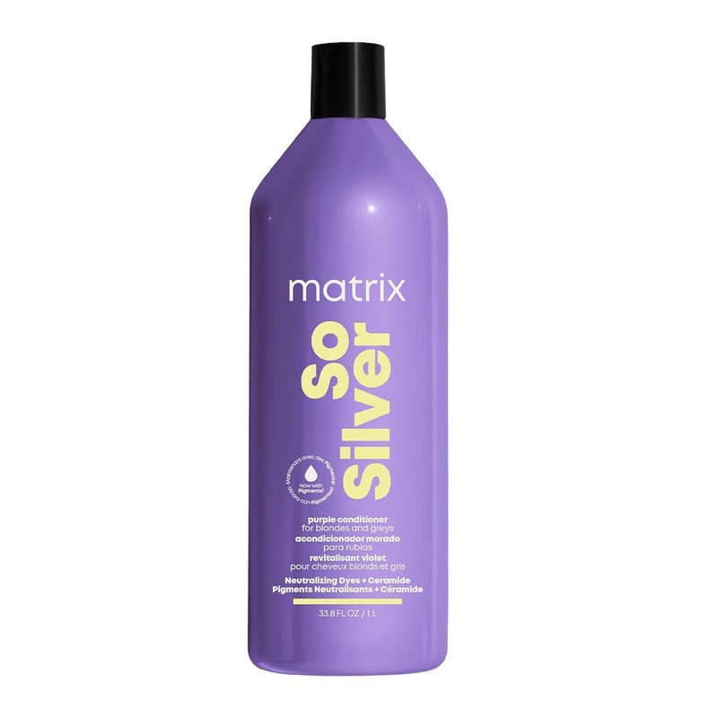 Matrix So Silver Purple Conditioner - Toning & Color Depositing for Blondes and Greys | Vegan Formula