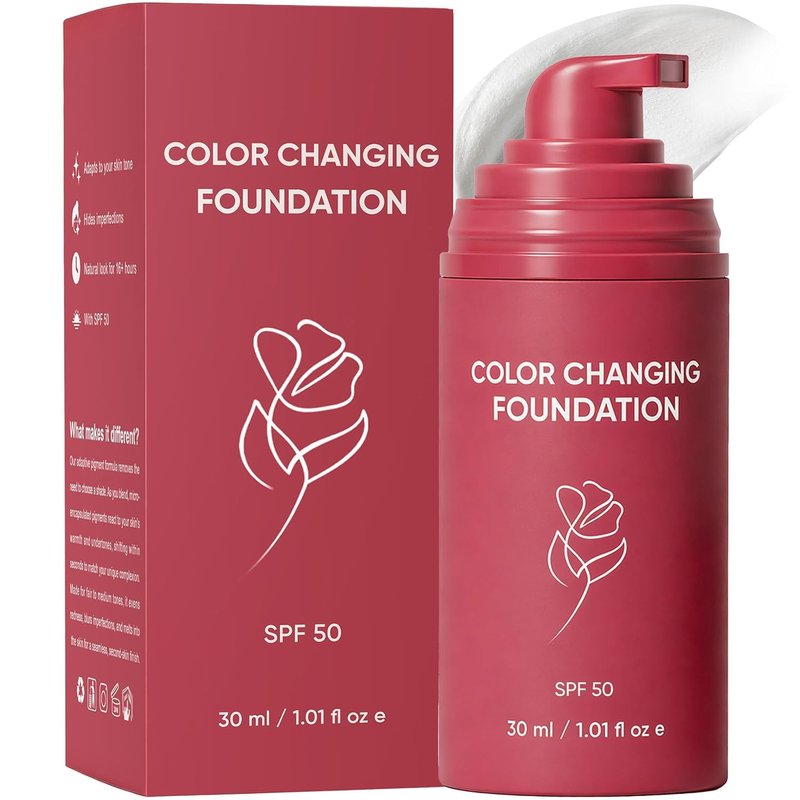 Skiennix Korean Color Changing Foundation - Smart Adaptive Pigment for All Skin Tones | Hydrating & Long-Lasting