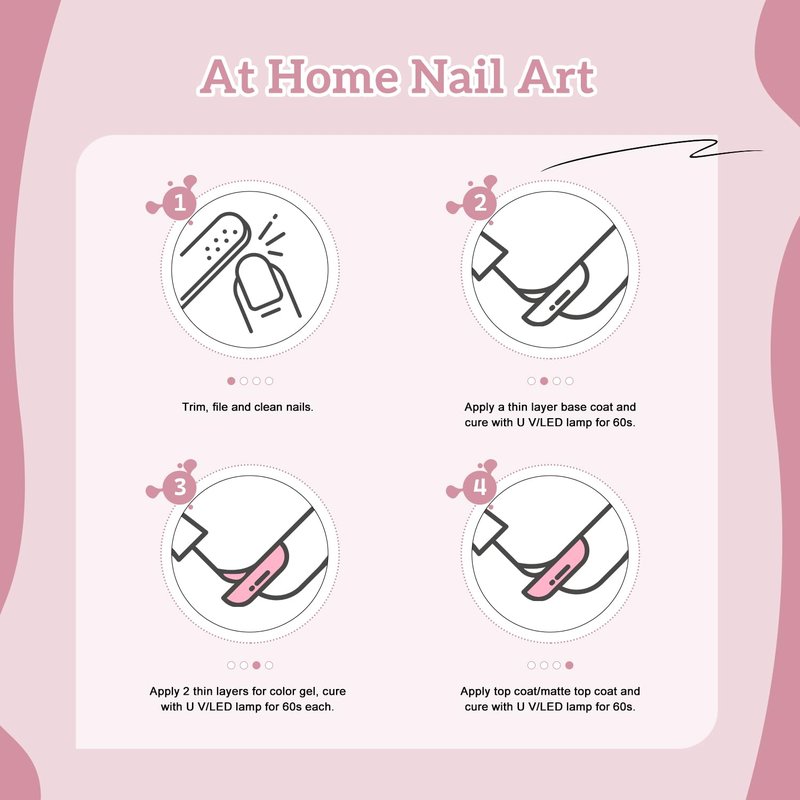 JODSONE Dark Pink Gel Nail Polish - 16.5ml Soak Off LED Formula for DIY Nail Art