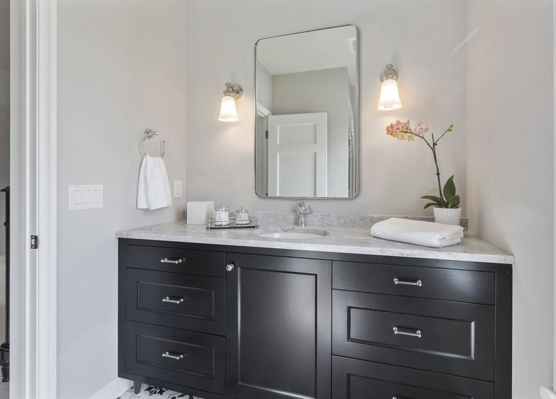 ANDY STAR Brushed Nickel Bathroom Mirror - 30”x40” Rounded Rectangle Design | Premium Stainless Steel Frame, Versatile Hanging Options