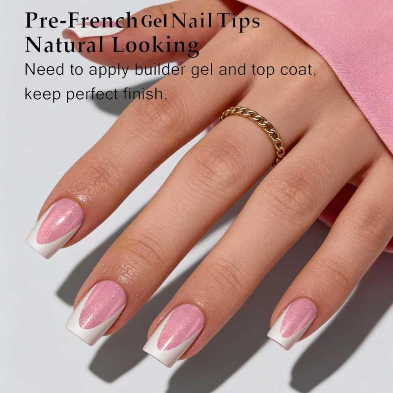 Dsixnails Press on Nails, Soft Gel Nail Tips, Long lasting Acrylic Fake Nails, No Need to File False Nail Tips Extension for Women Girl Nails