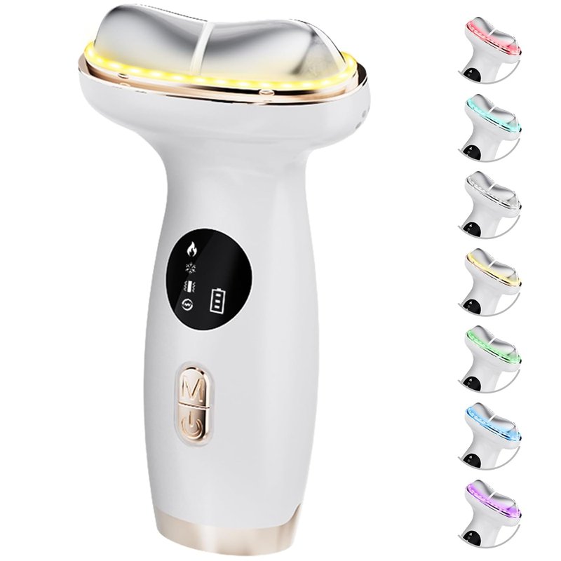 Skiennix Electric Gua Sha Facial Tool - 7-in-1 Hot & Cold LED Massager for Anti-Aging & Skin Care