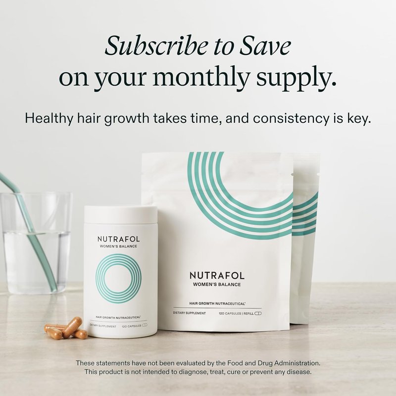 Nutrafol Women's Balance Hair Growth Supplements - Clinically Tested for Thicker Hair | 1 Month Supply, Ages 45+