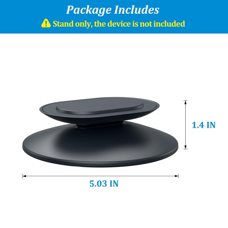PlusAcc Stand for Show 11 & Show 8 (2025 Release) & for iPhone Models - Adjustable Tilt Holder, Table Display Stand Desktop Base Accessories Compatible with iPhone 12, Non-Slip Base (Graphite)