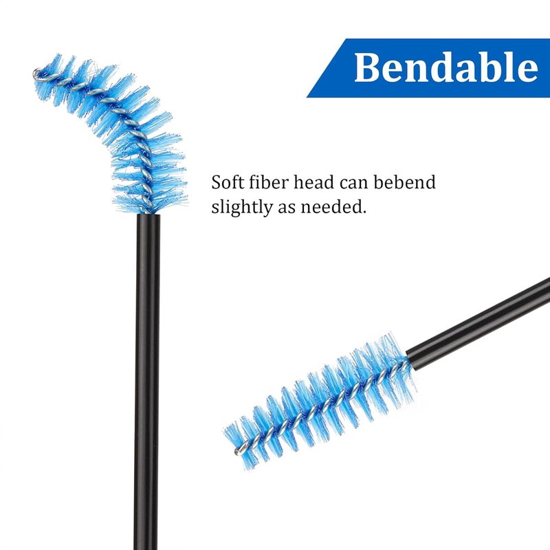 Disposable Mascara Wands - 500 Pack Eyelash Brushes for Extensions | Blue Spoolies