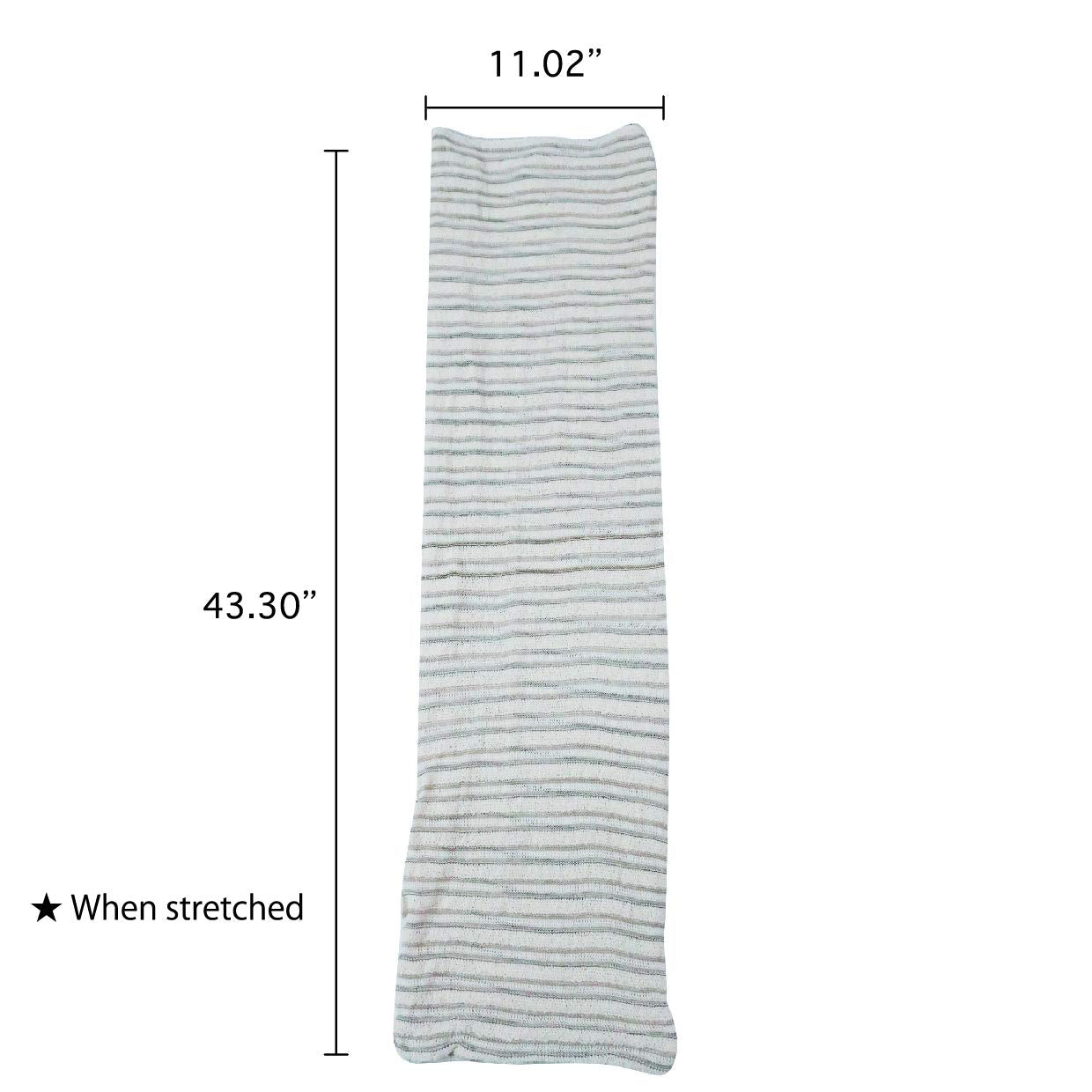 Exfoliating Washcloth [Made in Japan] Extra Long Exfoliating Towel Special Texture Makes Fluffy Foam Lather, Back Scrubber, Dead Skin Cell Remover, Loofah (Soft Touch oragnic Cotton)