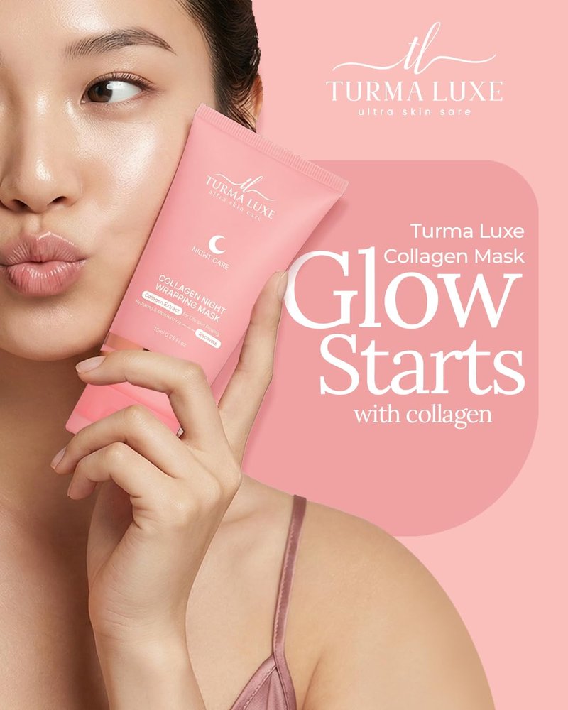 Collagen Overnight Wrapping Peel Off Facial Mask Pack - Elasticity & Hydration Care, Reduces Sagging & Dullness - Hydrolyzed Collagen For Glowing Skin - Korean Skin Care, 2.53 fl.oz