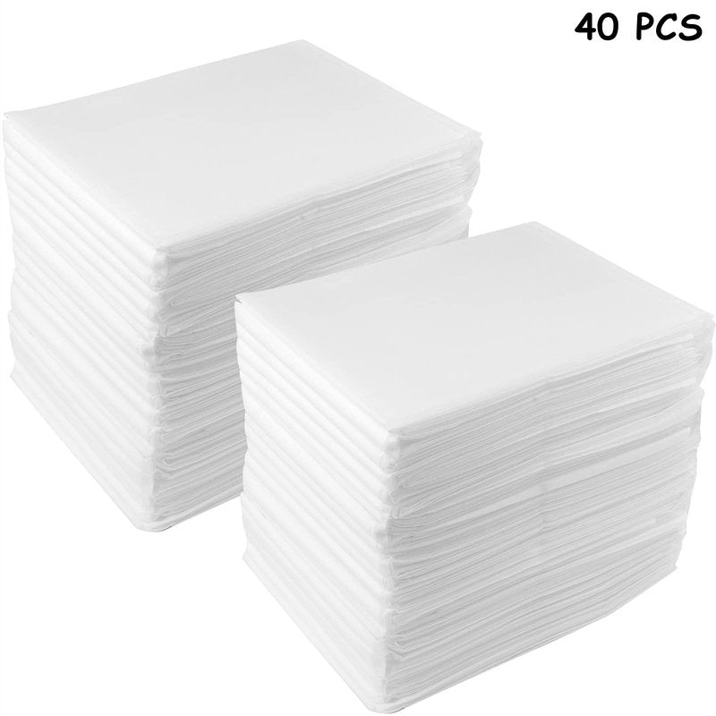 DEAYOU 40 PCS Disposable Spa Bed Sheets, Waterproof Massage Table Sheet Protector, Non Woven Fabric Bed Cover for Massage Therapy, Beauty Salon, Tattoo, Hotels, Esthetician, 31" x 67", Oil-Proof